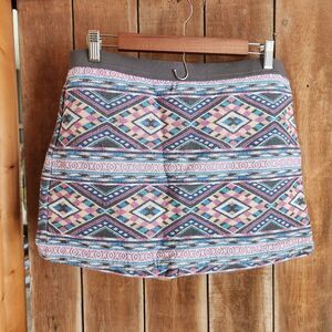 AE Sz 12 Skirt Women's Boho Aztec Tribal Zip 100% Cotton Academia Southwest